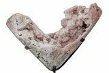 Sparkly, Pink Amethyst Geode Section on Metal Stand - Brazil #206973-1